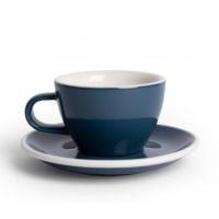 Acme Small Cappuccino Taza 150 ml + Plato 14 cm, Whale Blue