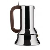Alessi 9090 Stovetop Espresso Coffee Maker 6 Cups, Brown Handle
