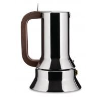 Alessi 9090 cafetière italienne 6 tasses, poignée marron