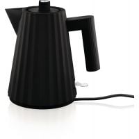 Alessi MDL06/1 Plissé Bouilloire Électrique, 1 l, noire