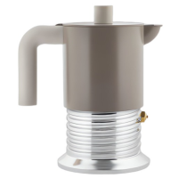 Alessi Vite PM01/6 WG Stovetop Espresso Maker for Induction 6 Cups, Grey