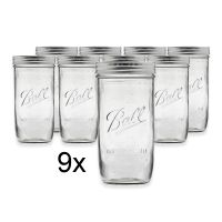 Ball Mason Jar Pint And A Half Wide Mouth 24 oz (709 ml) 9-pack