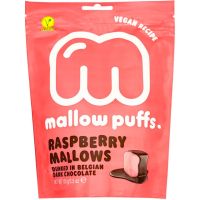 Barú Mallow Puffs frambuesa & chocolate oscuro 100 g