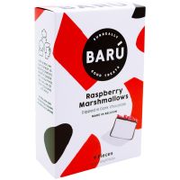 Barú Marshmallows malvaviscos de chocolate oscuro, frambuesa 120 g