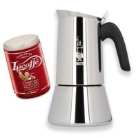 Bialetti Venus cafetera italiana, 10 tazas + Lucaffé Classic 250 g café molido