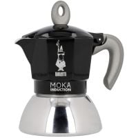 Bialetti Moka Induction Black Stovetop Espresso Maker, 2 Cups