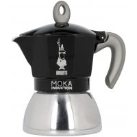 Bialetti Moka Induction Black Stovetop Espresso Maker, 4 Cups