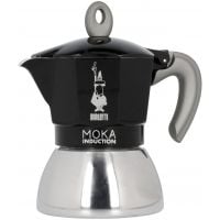 Bialetti Moka Induction Black cafetera italiana para inducción, 4 tazas