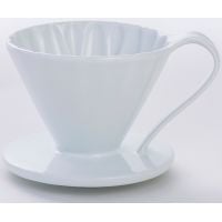 CAFEC Arita Ware Flower Dripper 1 tasse, blanc