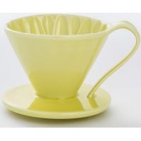 CAFEC Arita Ware Flower Dripper 1 taza, amarillo