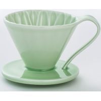 CAFEC Arita Ware Flower Dripper 1 tasse, vert