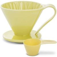 CAFEC Arita Ware Flower Dripper 4 tasses, jaune