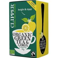 Clipper Organic Green Tea & Lemon 20 bolsas de té