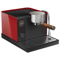Fellow Espresso Series 1 Semi Automatic Home Espresso Machine, Cherry Red/Walnut
