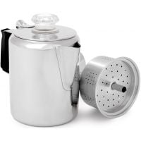 GSI Outdoors Glacier Stainless Percolator With Silicon Handle, 3 tazas