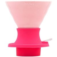 Hario V60 Immersion Dripper Switch Ceramic Size 02 + Filter Papers, Berry Pink