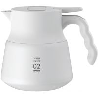 Hario V60 Insulated Stainless Steel Server PLUS, 02 600 ml, blanco