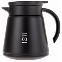 Hario V60 Insulated Stainless Steel Server Size 03 800 ml, Black