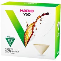 Hario V60 Misarashi taille 02 filtres à café en papier marron, boîte de 100 pièces
