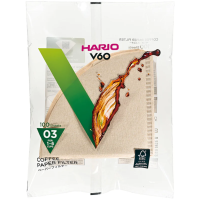 Hario V60 Misarashi Size 03 Brown Coffee Paper Filters 100 pcs