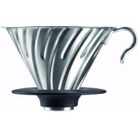 Hario V60 Steel Dripper taille 02 porte-filtre métal avec base en silicone