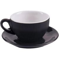 IPA Milano Tasse à cappuccino 204 ml, noir et blanc
