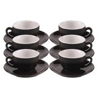 IPA Milano Cappuccino Cup 204 ml, Black & White, 6 pcs