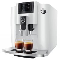 Jura E6 (EB) Automatic Coffee Machine, Piano White