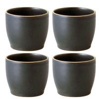 Kinto NORI gobelet en céramique 4 x 200 ml, noir