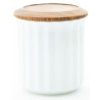 Origami Canister pot en céramique, blanc