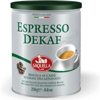 Saquella Espresso Dekaf sans caféine 250 g grains de café