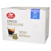Saquella Espresso Dekaf Nespresso-Compatible Decaf Coffee Capsules 50 pcs