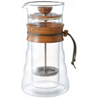 Cafetiere with Fabric Filter 0,48 L Coffee Machine Hario "Drip Pot Woodneck" 
