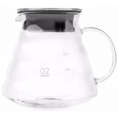 Hario V60 Coffee Server 02 Set, Manual Brewer with Server, 700ml - Brown