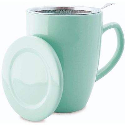 Acheter Filtre à thé avec couvercle à poignée, tasse en acier