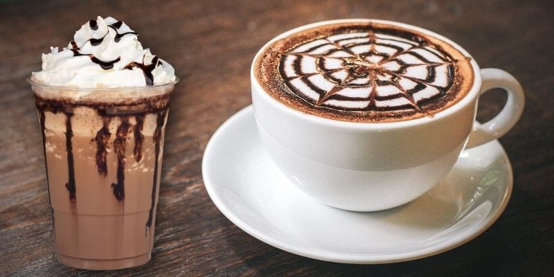 Caffe Mocha or Mocaccino - a chocolate flavoured version of a cappuccino or  a latte. Worth a try! - Crema