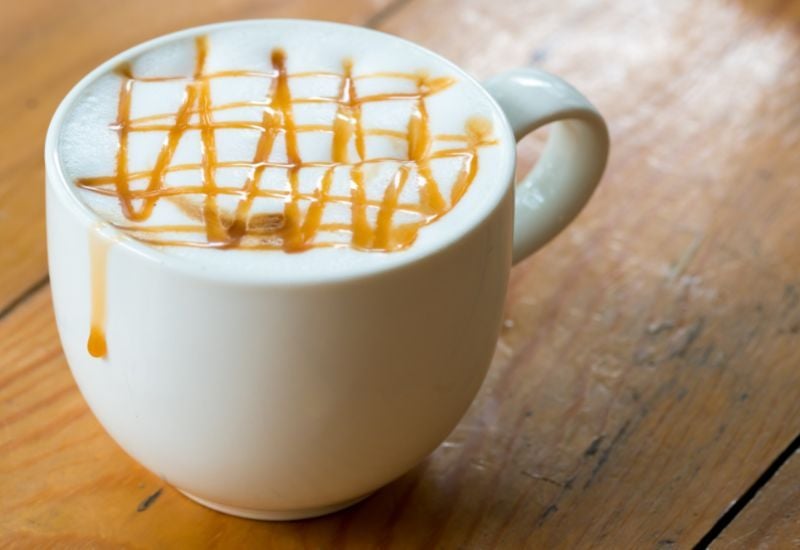 Caramel Macchiato A delicious coffee beverage with taste of vanilla and caramel. Crema