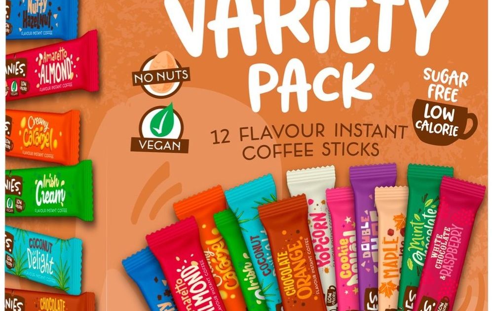Beanies Pack 12 Flavour Instant Coffee Sticks - Crema