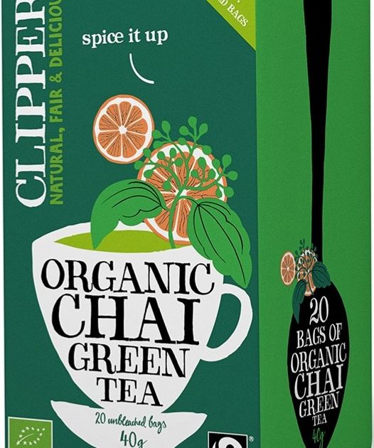 Clipper Organic Chai Green Tea 20 Bags Crema