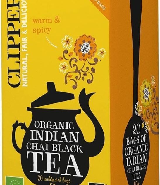 Clipper Organic Indian Chai Black Tea 20 Bags Crema