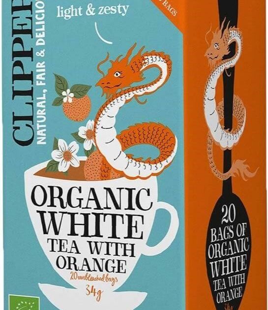 Clipper Organic White Tea With Orange 20 sachets Crema