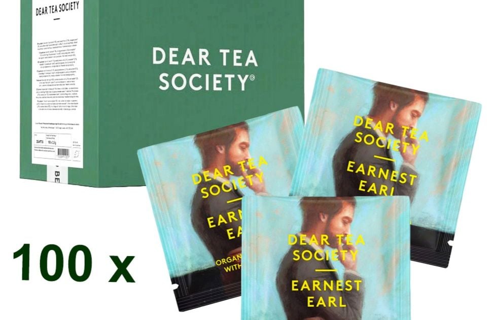 Dear Tea Society Ernest Earl Organic Black Tea, 100 Tea Bags - Crema