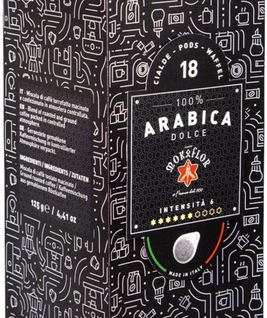 Mokaflor 100 Dolce Arabica E.S.E. Espresso Pods 18 pcs Crema
