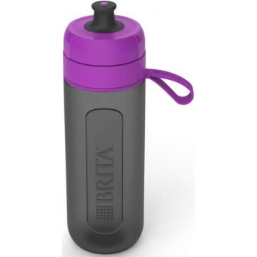 Purple, Active BRITA Water Bottle with 4 Filters Reduces Chlorine and Organic Impurities BPA Free 600 ML Fill and Go