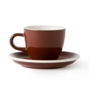 Acme Demitasse Espresso tasse 70 ml + soucoupe 11 cm, Weka Brown