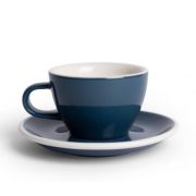 Acme Petite Tasse Cappuccino 150 ml + Soucoupe 14 cm, Bleu Baleine