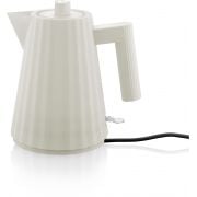 Alessi MDL06/1 Plissé Bouilloire Électrique, 1 l, blanche