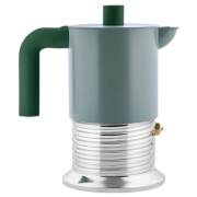 Alessi Vite PM01/6 GR Stovetop Espresso Maker for Induction 6 Cups, Sage Green