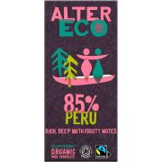 Alter Eco Dark Chocolate Peru 85% 100 g
