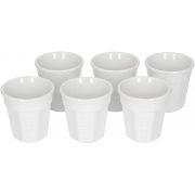 Bialetti tasses à expresso en céramique blanche, 6 pcs